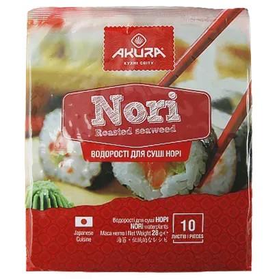 Листя норі сухі Акура Akura 28g 10листів Листя норі сухі Акура Akura 28g 10листів