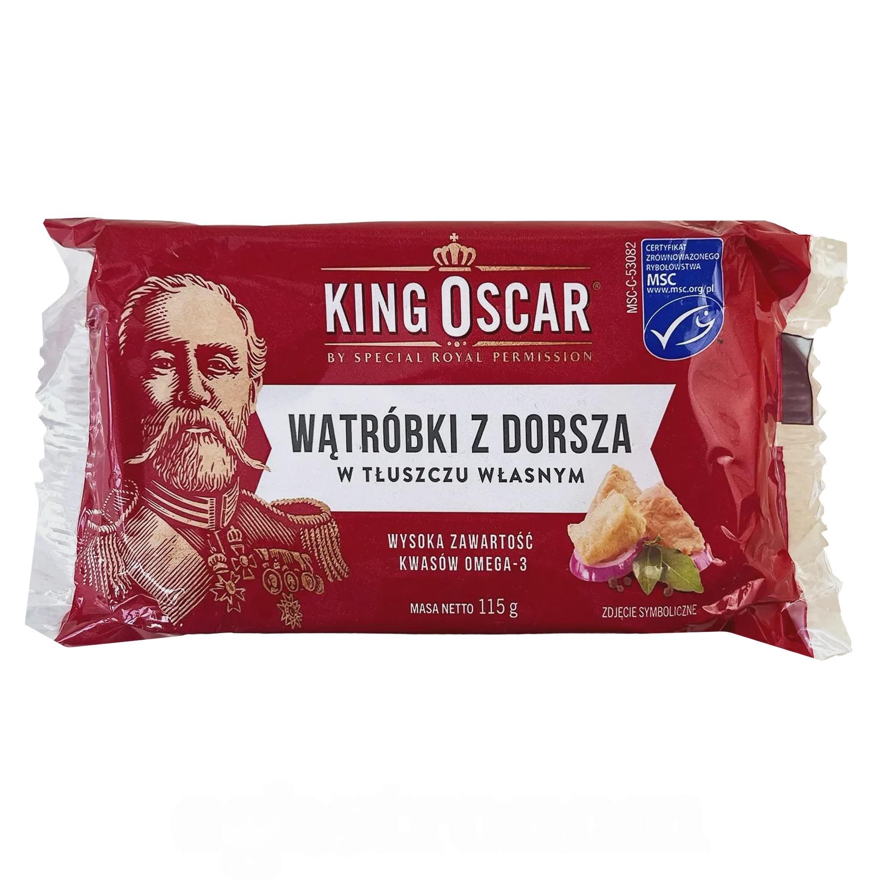 Печінка тріски у власному жирі Кінг Оскар King Oscar 115g Печінка тріски у власному жирі Кінг Оскар King Oscar 115g