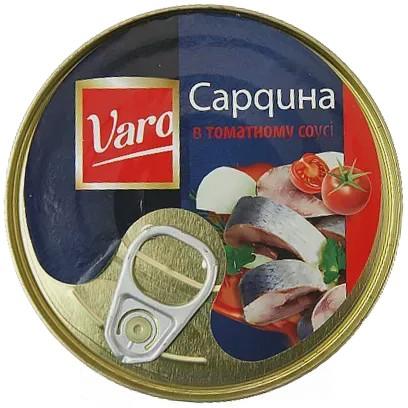 Сардини в томатному соусі Варо Varo 144/240g Сардини в томатному соусі Варо Varo 144/240g