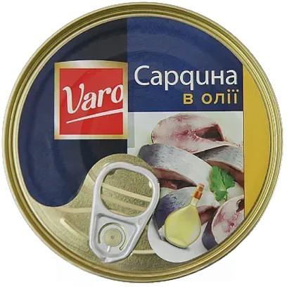 Сардини в олії Варо Varo 168/240g Сардини в олії Варо Varo 168/240g