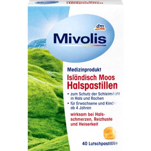 Mivolis Islandisch Moos Halspastillen 40 пастилок Mivolis Islandisch Moos Halspastillen 40 пастилок