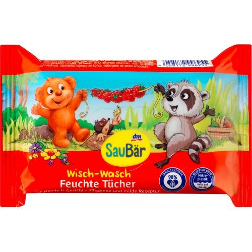 SauBar Вологі серветки для дітей Wisch-Wasch-Tucher 20шт. SauBar Вологі серветки для дітей Wisch-Wasch-Tucher 20шт.