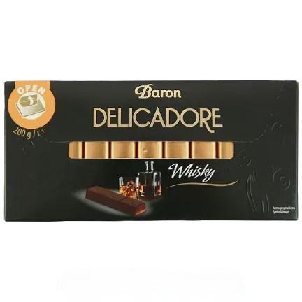 Шоколад Барон Делікадоре чорний з віскі Baron Delicadore whisky 200g Шоколад Барон Делікадоре чорний з віскі Baron Delicadore whisky 200g