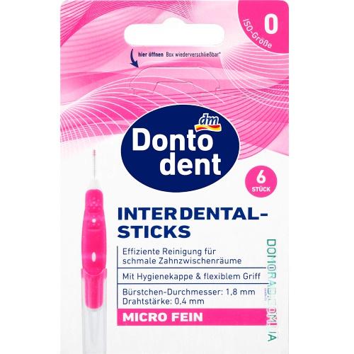 Dontodent Зубные ёршики - размер (0) ROSE 6шт. Dontodent Зубные ёршики - размер (0) ROSE 6шт.