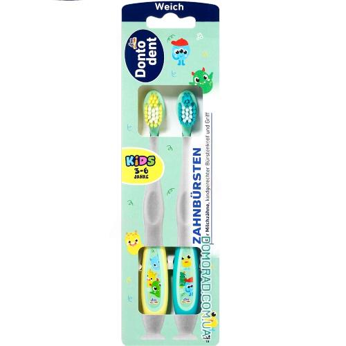 Dontodent Щітка для дітей Kids GREEN NEW 2шт. Dontodent Щітка для дітей Kids GREEN NEW 2шт.