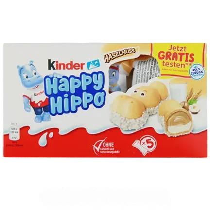 Батончики бегемотики з фундуком хеппі хіппо Кіндер Kinder happy hippo haselnuss 5*20,7g Батончики бегемотики з фундуком хеппі хіппо Кіндер Kinder happy hippo haselnuss 5*20,7g