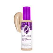 Тональний крем для обличчя Enough 8 Peptide Full Cover Perfect Foundation SPF50+ 100 мл № 21. Зображення №2 Тональний крем для обличчя Enough 8 Peptide Full Cover Perfect Foundation SPF50+ 100 мл № 21. Зображення №2