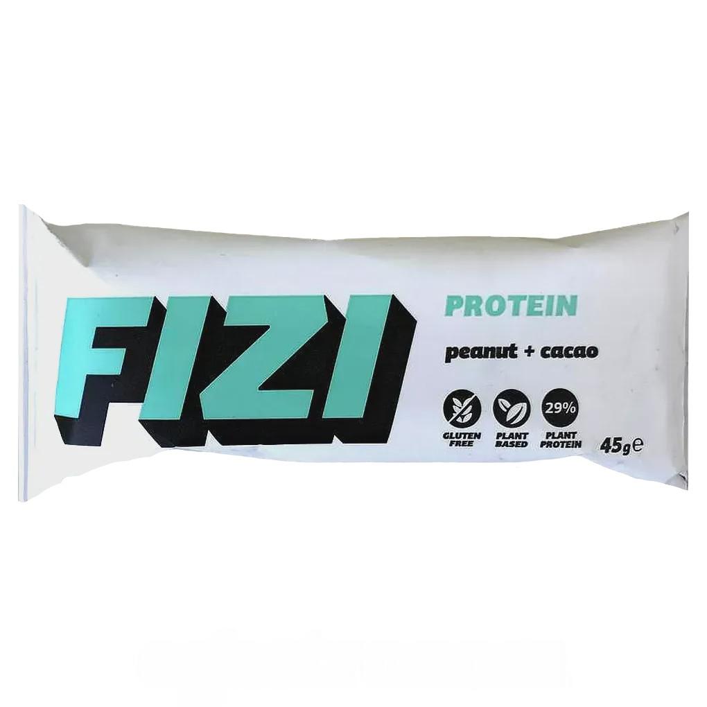 Батончик протеїновий арахіс какао (без цукру) Фізі Fizi рeanut cacao 45g Батончик протеїновий арахіс какао (без цукру) Фізі Fizi рeanut cacao 45g