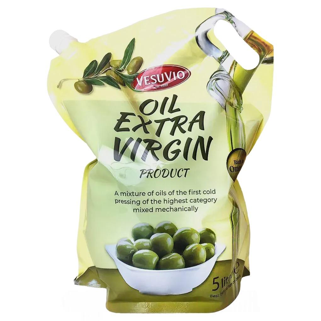 Олія соняшниково-оливкова екстра Везувіо Vesuvio olio extra vergine product (пакет) 5L Олія соняшниково-оливкова екстра Везувіо Vesuvio olio extra vergine product (пакет) 5L