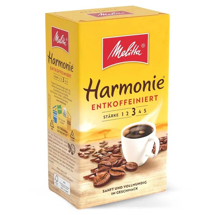 Кофе молотый без кофеина Melitta Harmonie 500 г Кофе молотый без кофеина Melitta Harmonie 500 г