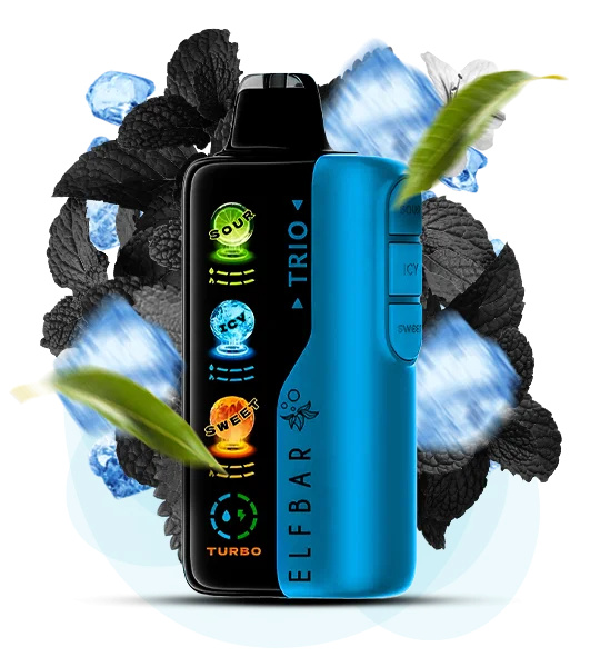 Одноразова Pod-система Elf Bar Trio 40000 Black Mint Одноразова Pod-система Elf Bar Trio 40000 Black Mint