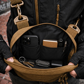 Чоловіча тактична сумка EDC Cordura 600D, сумка для патчів 25×20×5,5см койот. Зображення №3 Чоловіча тактична сумка EDC Cordura 600D, сумка для патчів 25×20×5,5см койот. Зображення №3
