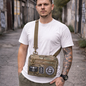 Чоловіча тактична сумка Multicam EDC Cordura 600D, сумка для патчів і шевронів мультікам. Зображення №2 Чоловіча тактична сумка Multicam EDC Cordura 600D, сумка для патчів і шевронів мультікам. Зображення №2