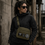 Чоловіча тактична сумка EDC Cordura 600D, сумка для патчів 25×20×5,5 см хакі. Зображення №3 Чоловіча тактична сумка EDC Cordura 600D, сумка для патчів 25×20×5,5 см хакі. Зображення №3
