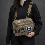 Чоловіча тактична сумка Multicam EDC Cordura 600D, сумка для патчів і шевронів мультікам. Зображення №4 Чоловіча тактична сумка Multicam EDC Cordura 600D, сумка для патчів і шевронів мультікам. Зображення №4