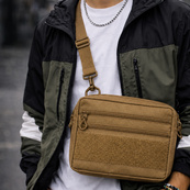 Чоловіча тактична сумка EDC Cordura 600D, сумка для патчів 25×20×5,5см койот. Зображення №9 Чоловіча тактична сумка EDC Cordura 600D, сумка для патчів 25×20×5,5см койот. Зображення №9