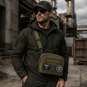 Чоловіча тактична сумка EDC Cordura 600D, сумка для патчів 25×20×5,5 см хакі. Зображення №6 Чоловіча тактична сумка EDC Cordura 600D, сумка для патчів 25×20×5,5 см хакі. Зображення №6