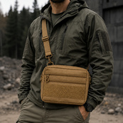 Чоловіча тактична сумка EDC Cordura 600D, сумка для патчів 25×20×5,5см койот. Зображення №11 Чоловіча тактична сумка EDC Cordura 600D, сумка для патчів 25×20×5,5см койот. Зображення №11
