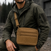 Чоловіча тактична сумка EDC Cordura 600D, сумка для патчів 25×20×5,5см койот. Зображення №12 Чоловіча тактична сумка EDC Cordura 600D, сумка для патчів 25×20×5,5см койот. Зображення №12