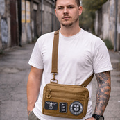 Чоловіча тактична сумка EDC Cordura 600D, сумка для патчів 25×20×5,5см койот. Зображення №13 Чоловіча тактична сумка EDC Cordura 600D, сумка для патчів 25×20×5,5см койот. Зображення №13