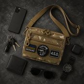 Чоловіча тактична сумка Multicam EDC Cordura 600D, сумка для патчів і шевронів мультікам. Зображення №10 Чоловіча тактична сумка Multicam EDC Cordura 600D, сумка для патчів і шевронів мультікам. Зображення №10