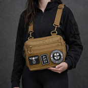 Чоловіча тактична сумка EDC Cordura 600D, сумка для патчів 25×20×5,5см койот. Зображення №14 Чоловіча тактична сумка EDC Cordura 600D, сумка для патчів 25×20×5,5см койот. Зображення №14
