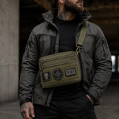 Чоловіча тактична сумка EDC Cordura 600D, сумка для патчів 25×20×5,5 см хакі. Зображення №11 Чоловіча тактична сумка EDC Cordura 600D, сумка для патчів 25×20×5,5 см хакі. Зображення №11