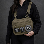 Чоловіча тактична сумка EDC Cordura 600D, сумка для патчів 25×20×5,5 см хакі. Зображення №13 Чоловіча тактична сумка EDC Cordura 600D, сумка для патчів 25×20×5,5 см хакі. Зображення №13