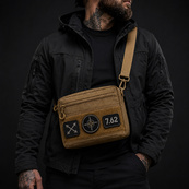 Чоловіча тактична сумка EDC Cordura 600D, сумка для патчів 25×20×5,5см койот. Зображення №17 Чоловіча тактична сумка EDC Cordura 600D, сумка для патчів 25×20×5,5см койот. Зображення №17