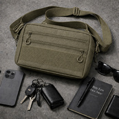 Чоловіча тактична сумка EDC Cordura 600D, сумка для патчів 25×20×5,5 см хакі. Зображення №14 Чоловіча тактична сумка EDC Cordura 600D, сумка для патчів 25×20×5,5 см хакі. Зображення №14