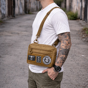 Чоловіча тактична сумка EDC Cordura 600D, сумка для патчів 25×20×5,5см койот. Зображення №18 Чоловіча тактична сумка EDC Cordura 600D, сумка для патчів 25×20×5,5см койот. Зображення №18