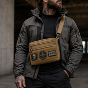 Чоловіча тактична сумка EDC Cordura 600D, сумка для патчів 25×20×5,5см койот. Зображення №19 Чоловіча тактична сумка EDC Cordura 600D, сумка для патчів 25×20×5,5см койот. Зображення №19