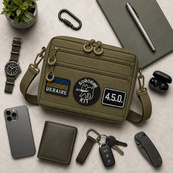Чоловіча тактична сумка EDC Cordura 600D, сумка для патчів 25×20×5,5 см хакі. Зображення №18 Чоловіча тактична сумка EDC Cordura 600D, сумка для патчів 25×20×5,5 см хакі. Зображення №18