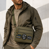 Чоловіча тактична сумка EDC Cordura 600D, сумка для патчів 25×20×5,5 см хакі. Зображення №19 Чоловіча тактична сумка EDC Cordura 600D, сумка для патчів 25×20×5,5 см хакі. Зображення №19