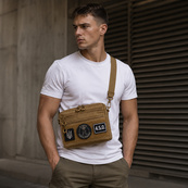 Чоловіча тактична сумка EDC Cordura 600D, сумка для патчів 25×20×5,5см койот. Зображення №25 Чоловіча тактична сумка EDC Cordura 600D, сумка для патчів 25×20×5,5см койот. Зображення №25