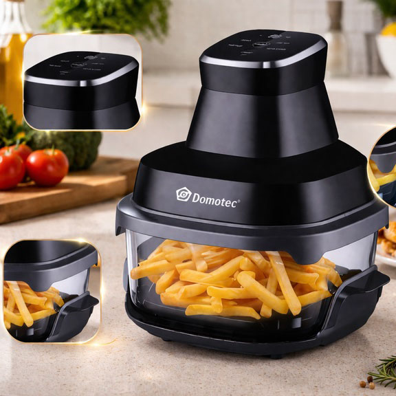 Аэрофритюрница аэрогриль Air Fryer Domotec MS-3228 с LED-экраном для жарки без масла 4600 Вт на 7 л Аэрофритюрница аэрогриль Air Fryer Domotec MS-3228 с LED-экраном для жарки без масла 4600 Вт на 7 л