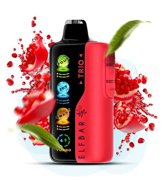 Одноразова Pod-система Elf Bar Trio 40000 Pomegranate Blast Одноразова Pod-система Elf Bar Trio 40000 Pomegranate Blast