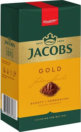 Кава в мелена Jacobs Gold 500 г розвакумована Кава в мелена Jacobs Gold 500 г розвакумована