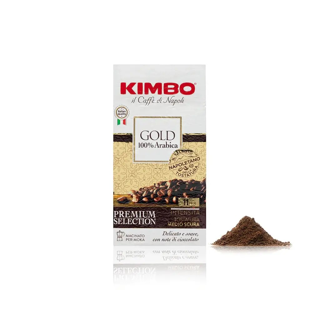 Кава мелена Kimbo Gold 250 г розвакумована Кава мелена Kimbo Gold 250 г розвакумована