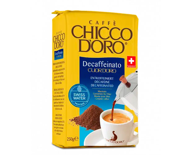 Кава мелена без кофеїну Chicco D'Oro 250 г розвакумована Кава мелена без кофеїну Chicco D'Oro 250 г розвакумована