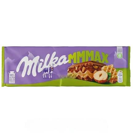 Шоколад Мілка вафля та фундук Milka mmMax nussini 270g Шоколад Мілка вафля та фундук Milka mmMax nussini 270g