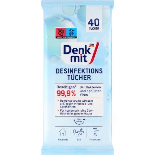 Denkmit Салфетки для уборки Desinfektion 40шт. Denkmit Салфетки для уборки Desinfektion 40шт.