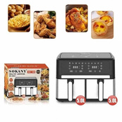 Аэрофритюрница Sokany SK-10041 Air Fryer безмасляного приготовления сенсорное управление 8л 1800Вт. Изображение №2 Аэрофритюрница Sokany SK-10041 Air Fryer безмасляного приготовления сенсорное управление 8л 1800Вт. Изображение №2