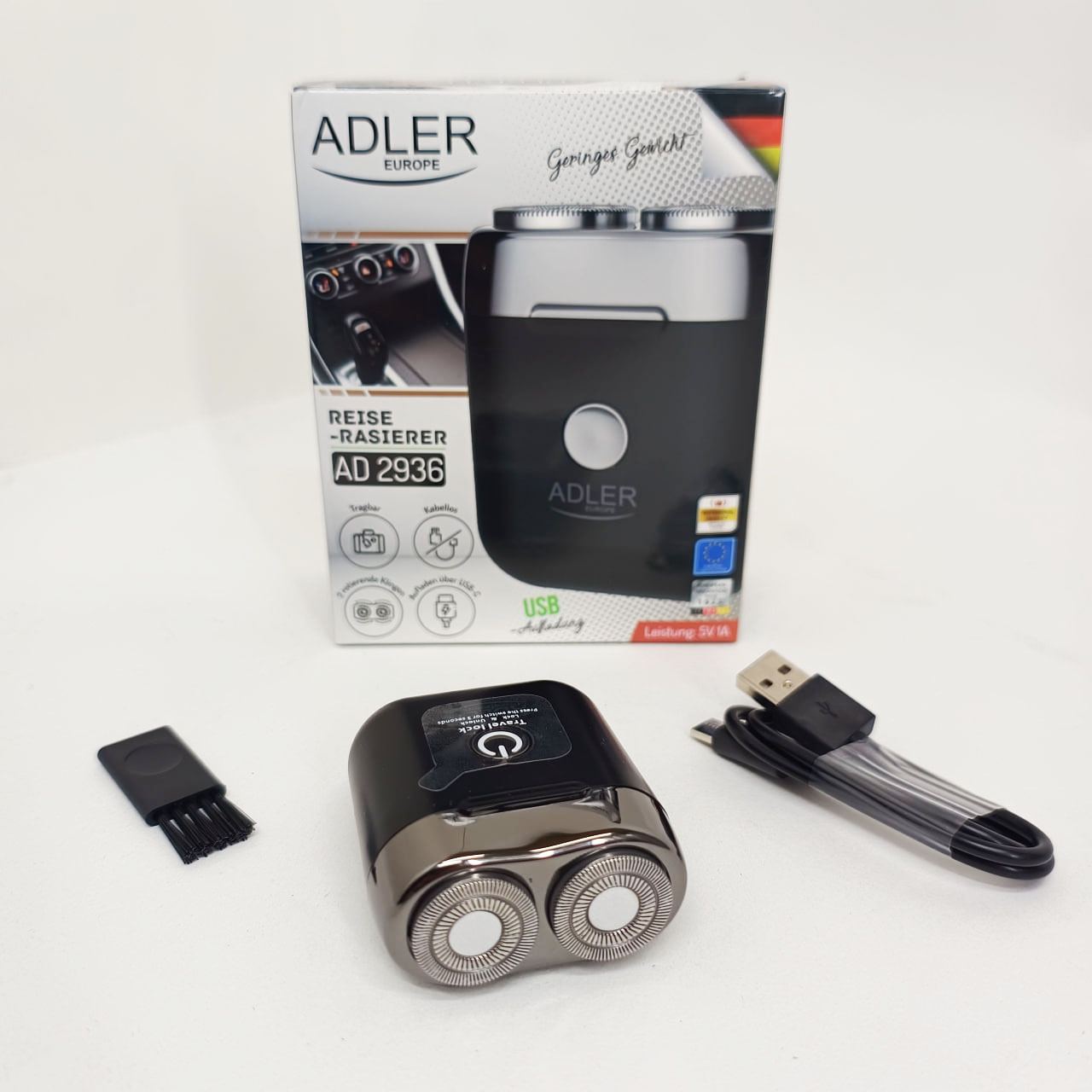 Дорожная бритва беспроводная Adler AD 2936 с USB black Дорожная бритва беспроводная Adler AD 2936 с USB black