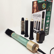 Фен-щётка мультистайлер ViLgrand VHD-1225BR 1200Вт green. Изображение №2