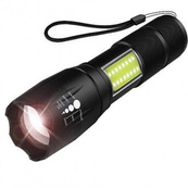 Фонарик аккумуляторный ручной Bailong BL-29 диод T6 + COB зарядка от USB, фонарик led, водонепроницаемый. Изображение №10