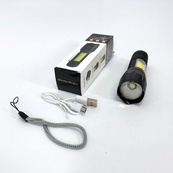 Фонарик аккумуляторный ручной Bailong BL-29 диод T6 + COB зарядка от USB, фонарик led, водонепроницаемый. Изображение №19