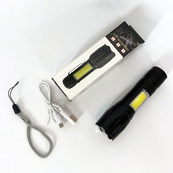 Фонарик аккумуляторный ручной Bailong BL-29 диод T6 + COB зарядка от USB, фонарик led, водонепроницаемый. Изображение №20