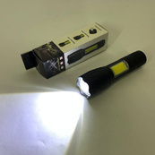 Фонарик аккумуляторный ручной Bailong BL-29 диод T6 + COB зарядка от USB, фонарик led, водонепроницаемый. Изображение №23