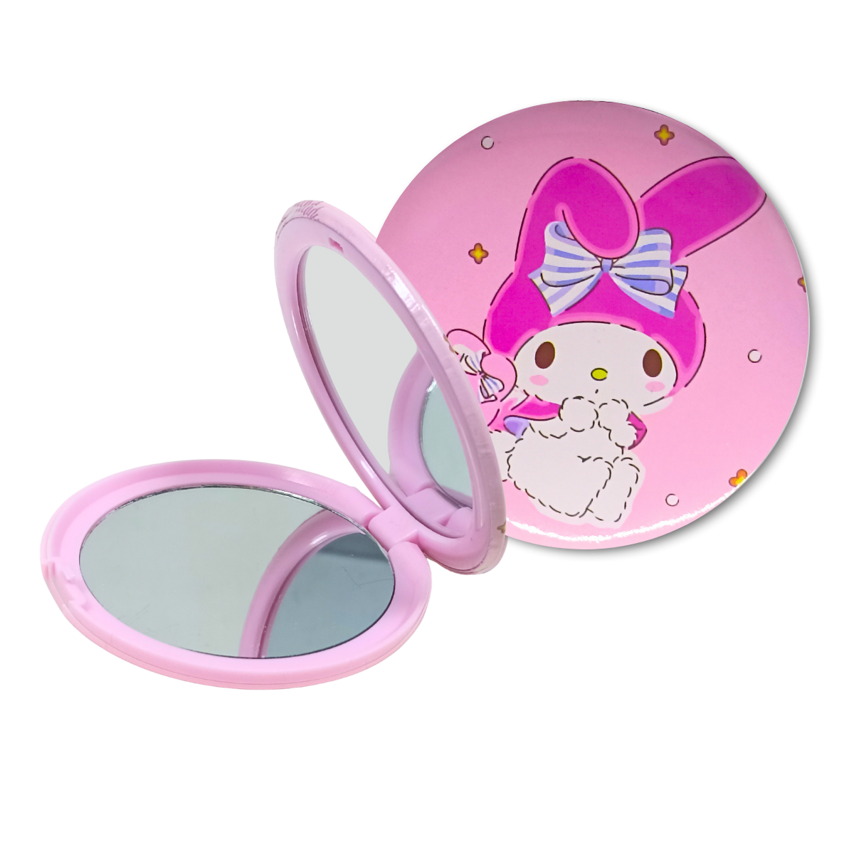 Дзеркало косметичне кишенькове двостороннє з принтом My Melody 75 мм Дзеркало косметичне кишенькове двостороннє з принтом My Melody 75 мм